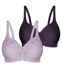Load image into Gallery viewer, Triumph Embroidered Minimiser Underwire Bra - 2 bra pack