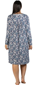 Yuu Long Sleeve Dahlia floral Nightdress Y319D