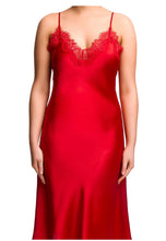 Load image into Gallery viewer, Sainted Sisters Scarlett Red Mid Length Silk Chemise