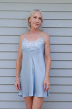 Load image into Gallery viewer, Carmen Kirstein silk chemise with lace