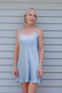 Carmen Kirstein silk chemise with lace