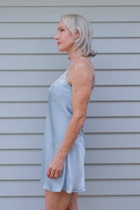 Carmen Kirstein silk chemise with lace