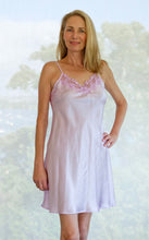 Load image into Gallery viewer, Carmen Kirstein Lilac Silk Lace Chemise