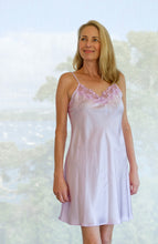 Load image into Gallery viewer, Carmen Kirstein Lilac Silk Lace Chemise