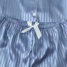 Load image into Gallery viewer, Satin pj shirt and shorts set