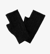Load image into Gallery viewer, Antler Florence Fingerless Angora Ultra Soft Gloves Black and Grey