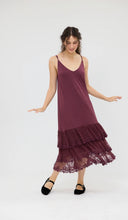 Load image into Gallery viewer, Evangeline Lace Slip in Bordeaux