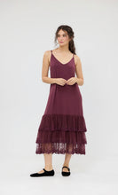 Load image into Gallery viewer, Evangeline Lace Slip in Bordeaux