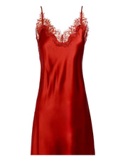 Load image into Gallery viewer, Sainted Sisters Scarlett Red Mid Length Silk Chemise