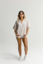 Load image into Gallery viewer, The Goodnight Society Sand Stripes Shirt and Pants Pj set 100% Cotton