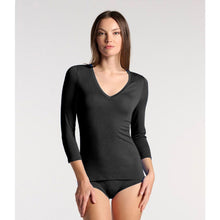 Load image into Gallery viewer, Oroblu perfect line cashmere T-shirt 3/4 sleeve