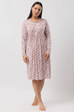 Load image into Gallery viewer, Yuu Bloom Pleat Nightie in Bordeaux floral Y323B6
