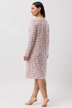 Load image into Gallery viewer, Yuu Bloom Pleat Nightie in Bordeaux floral Y323B6