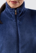Load image into Gallery viewer, Schrank Zip Dressing Gown NZ SK940 Mid Length Gown in Navy Only 1 Large left!
