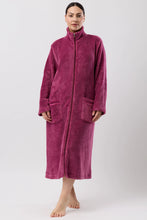 Load image into Gallery viewer, Schrank Zip Dressing Gown NZ SK940 Mid Length Gown in Navy Only 1 Large left!
