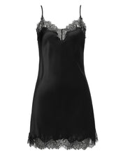 Load image into Gallery viewer, Sainted Sisters Leopard Chemise Nightie 100% Silk with eyelash lace.