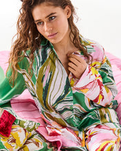 Load image into Gallery viewer, Kip &amp; Co Somerset Green Eco Satin Long Sleeve Shirt and Pant Pyjama Set