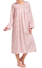 Load image into Gallery viewer, Arabella 100% Cotton Long Sleeve Nightgown in Rosebud MD-757i