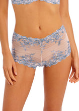 Load image into Gallery viewer, Embrace Lace Soft cup bralette and boy short set in Pastel Parchment / Blue Multi - last 1!