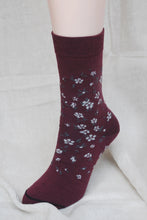Load image into Gallery viewer, Adage Manuka Flower Merino Sock (Marine, Olive &amp; Firebrick)