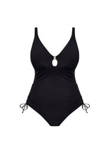Load image into Gallery viewer, Fantasie Merissa Black Non Wired Plunge Swimsuit