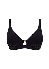 Load image into Gallery viewer, Fantasie Merissa Black Non Wired Triangle Bikini Top Swimwear