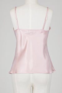 Carmen Kirstein silk cami with lace