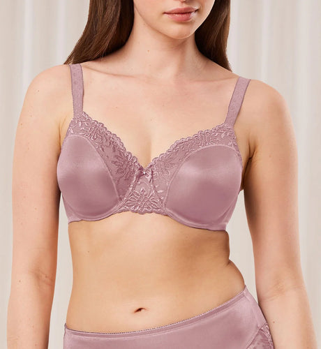 Triumph Ladyform Soft Wired minimiser bra pink and platinum