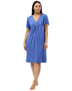 Yuu Short sleeve diamond pleat nightie y346dp