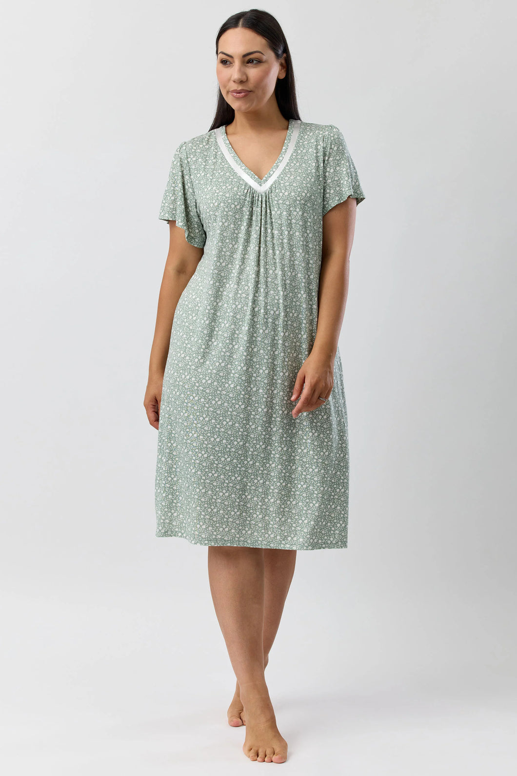 Yuu leaf Short sleeved nightie Y344L