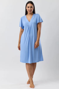 Yuu Short sleeve diamond pleat nightie y346dp