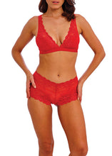 Load image into Gallery viewer, Red Embrace Lace Soft Cup Bra and Lace Boyshort set