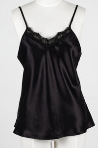 Carmen Kirstein silk cami with lace