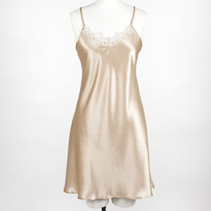 Carmen Kirstein silk chemise with lace