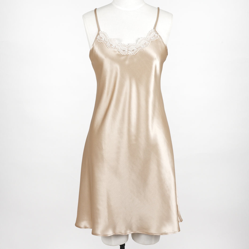Carmen Kirstein silk chemise with lace