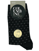 Load image into Gallery viewer, Columbine Merino crew sock with spots. 8411