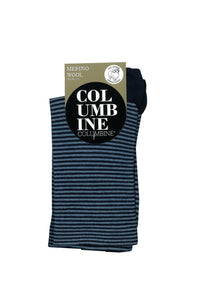 Columbine merino wool stripe comfort socks 8841