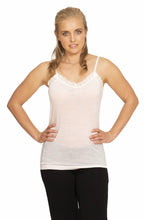 Load image into Gallery viewer, Lace v neck merino camisole ns363